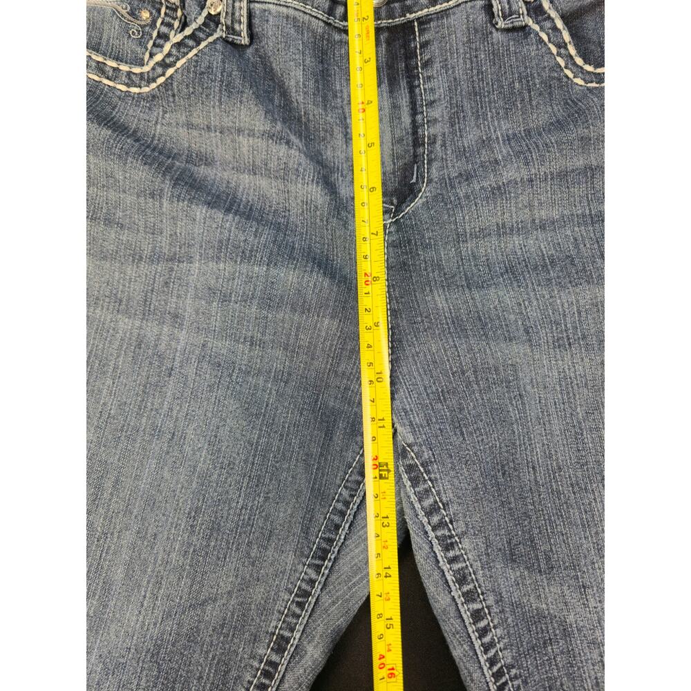 Grace in LA Size 17 Womens Bootcut Stretch Jeans Rhinestone Embellished Pockets - Picture 6 of 13